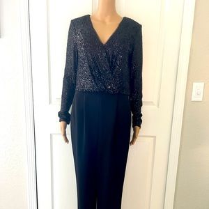 Xscape black sequins jumper- size 8